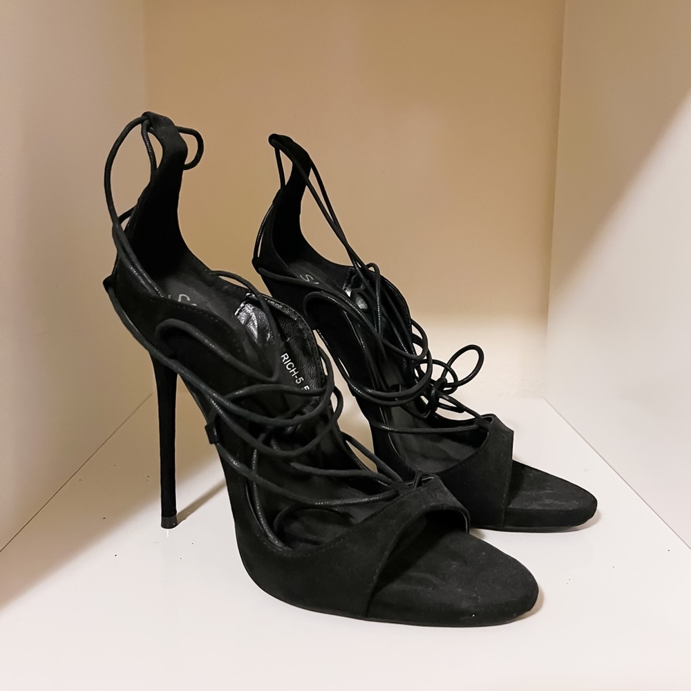 Black Lace Up Heels